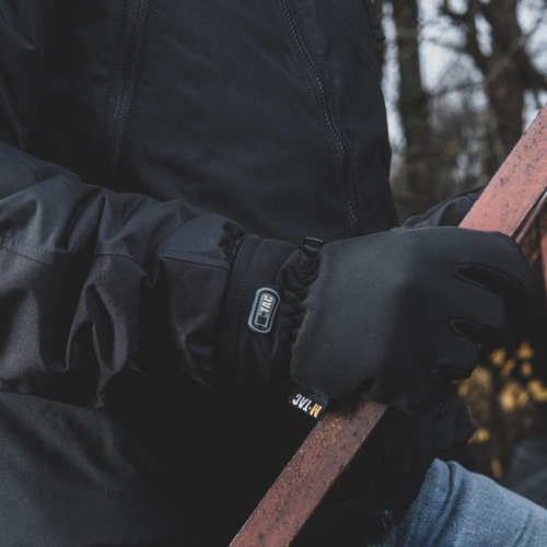M-Tac - Тактичні рукавички Soft Shell Thinsulate - чорні - 90308002