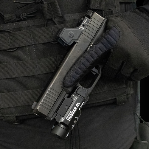 Mactronic - Тактичний пістолетний ліхтар з лазером Hussar GL - 12270 cd - Чорний - THG0011