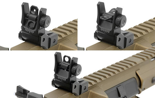 UTG - Низькопрофільне складне прицільне скло для AR15 - Picatinny - чорне - MNT-955
