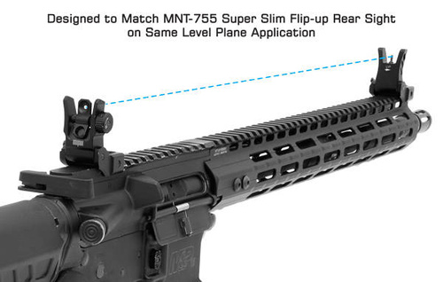 UTG - Низькопрофільне складне прицільне скло для AR15 - Picatinny - чорне - MNT-955