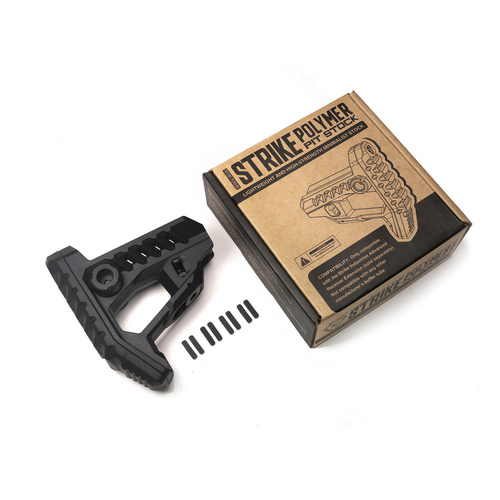 Strike Industries - Регульований приклад PDW Strike Polymer Pit Stock - чорний - SI-STRIKE-POLY-PIT-BK