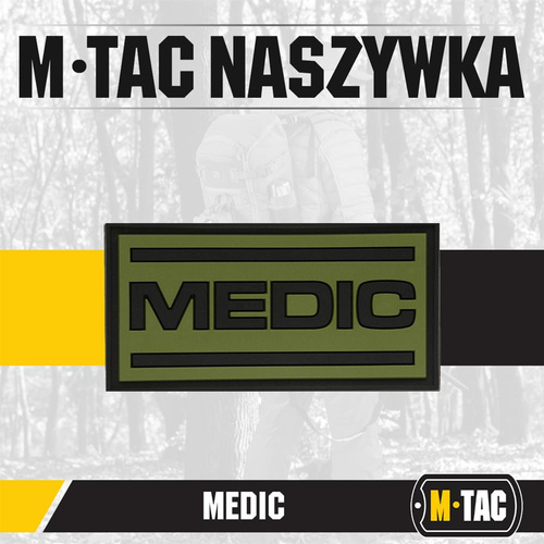 M-Tac - Нашивка медичний 3D ПВХ - чорний / оливковий - 51125102