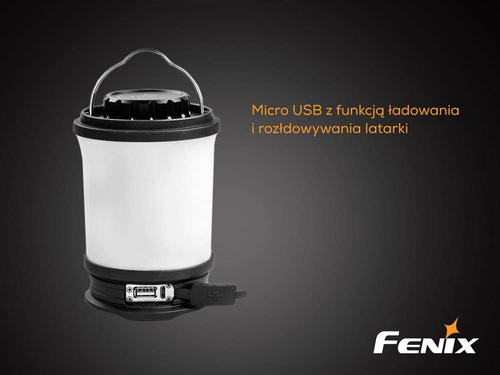 Fenix - Світлодіодний кемпінговий ліхтар - 650 люмен - 18650 - Чорний - CL30R