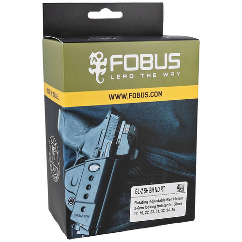 Fobus - Кобура зовнішня OWB - Glock 17, 19, 19X, 22, 23, 31, 32, 34, 35 - права - чорний - GL-2 SH BH ND RT