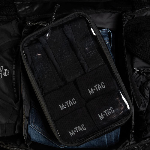 M-Tac - Elite Small прозорий органайзер - 22 х 14 см - чорний - 10147002-S