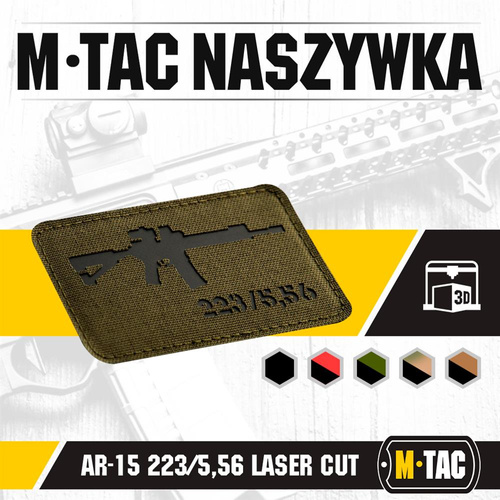 M-Tac - нашивка AR-15 223/5.56 Laser Cut - Ranger Green/Black - 51111232 