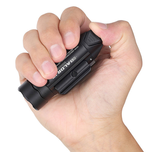Olight - Світлодіодний тактичний ліхтар з ІЧ лазерним прицілом BALDR - 1350 люмен - чорний.