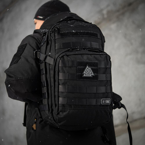 M-Tac - 3D Нашивка з ПВХ Valknut - чорний / сірий - 51163211