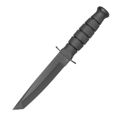 Ka-Bar 1254 - Короткий військовий ніж Tanto - Чорний - Шкіряні піхви