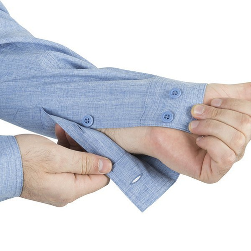 Helikon - Сорочка для джентльменів Koszula Defender Mk2 Gentleman Shirt® - меланж чорний / сірий - KO-DGM-PO-0119Z