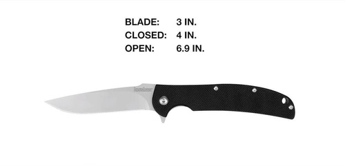 Kershaw - Тактичний ніж Chill 3410 - 8Cr13MoV - чорний - 3410