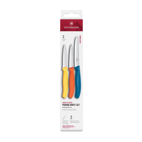 Victorinox - Набір ножів Swiss Classic - 2 гладких 1 зубчастий - різнокольоровий - 6.7116.32