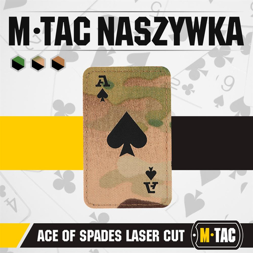 M-Tac - нашивка піковий туз - Cordura 500D - Multicam / чорний - 51109802