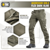 Тактичні штани M-Tac - Aggressor Gen.II Flex - Ripstop - Dark Olive - 20058048.