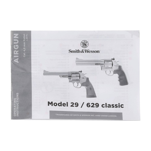 Umarex - Пневматична зброя Smith&Wesson 629 Competitor 6" CO2 - 4.5 мм - Diabolo - сріблястий/чорний - 5.8150
