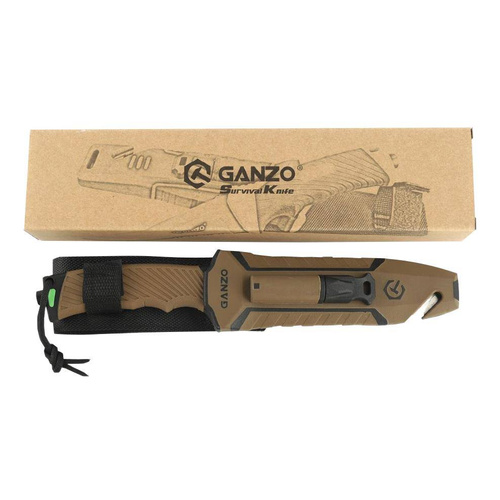 Ganzo - Ніж для виживання Firebird з кременем - Full Tang - G8012V2-DY.
