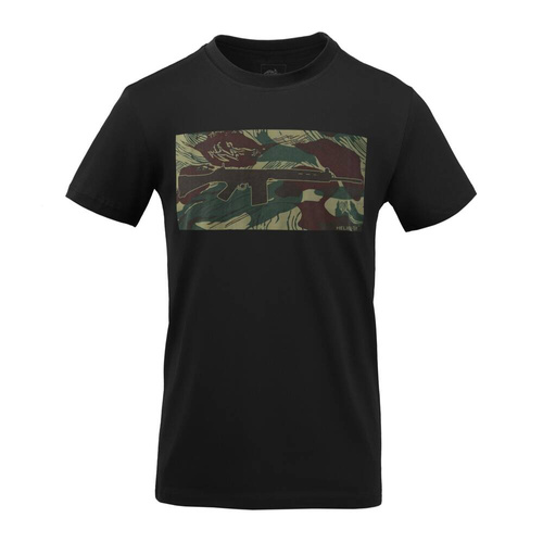 Helikon - Футболка FN Fal - бавовна - чорний / Rhodesian Camo - TS-FNF-CO-011K