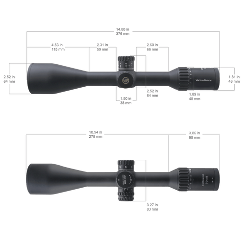 Vector Optics - Приціл Continental x8 3-24 SFP Zero Stop - 56 мм - чорний - SCOL-T50