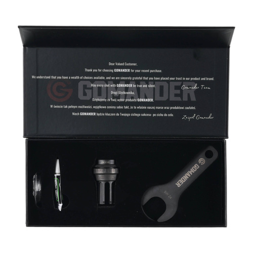 Gomander - Компенсатор полум'я Quadron Evo - 7,62 мм - 5/8 "x24 - чорний - TB0.10205