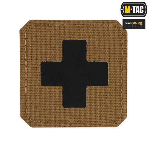 M-Tac - Нашивка Medic Cross Laser Cut - Cordura 500D - Чорний / Coyote - 51122502