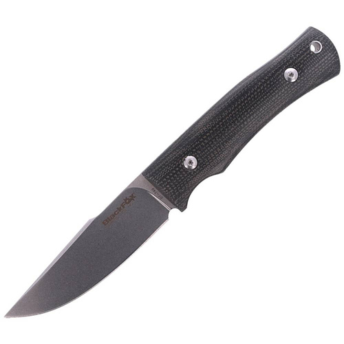 FOX - Тактичний ніж Explorator Linen Micarta - 440C - чорний - BF-749
