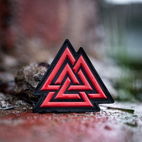 M-Tac - 3D Нашивка з ПВХ Valknut - Червоний / Чорний - 51163233