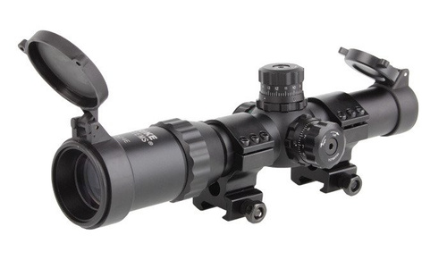 ASG - оптичний приціл 1-4x24 Short Dot Sight - перехрестя з підсвічуванням - 19214