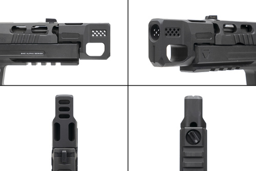 Strike Industries - Компенсатор для SMC Alpha MKII 3.9" розмір L - Чорний - SI-SMC-COMP-L
