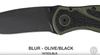 Kershaw - Тактичний ніж  Blur 1670OLBLK - 14C28N - чорний - 1670OLBLK