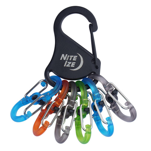 Nite Ize - Пластиковий карабін S-Biner KeyRack для шафки - чорний - KLKP-01-R3