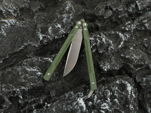 Ganzo - Ніж-метелик Balisong Firebird G766 - 440C - зелений - G766-GR 