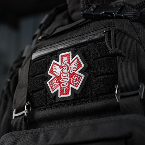 M-Tac - Медична нашивка з вишивкою Paramedic - чорний - 51432002