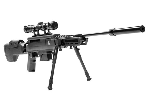 Black Ops - Снайперська гвинтівка з прицілом 4х32 та сошками - 4,5 мм - B1008