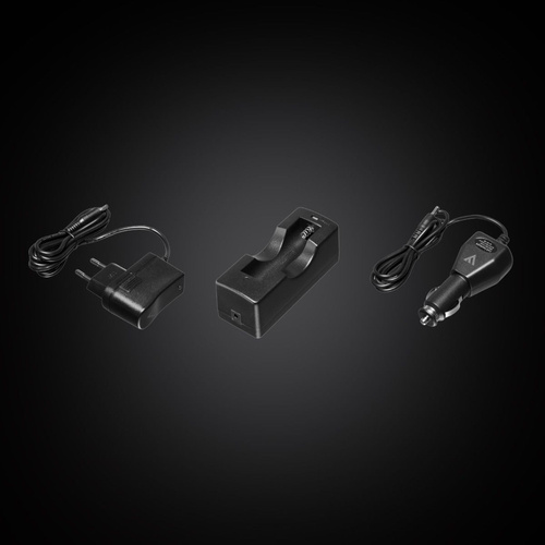 Mactronic - Тактичний ручний ліхтар Black EYE 650 - чорний - L-MX532L-RC/SET3