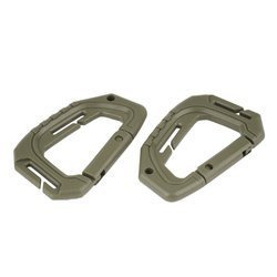Mil-Tec - Карабін Tactical MOLLE Carabiner - 2 шт - Зелений OD - 15922501