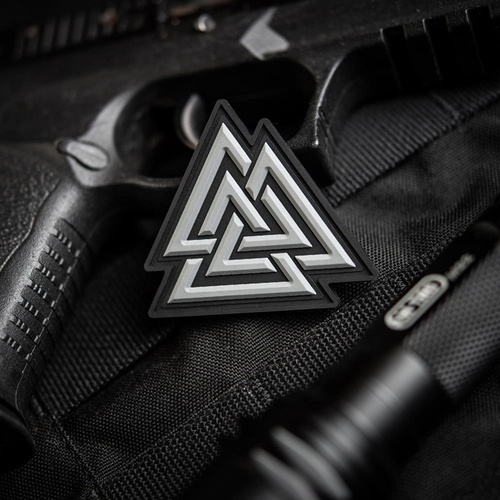 M-Tac - 3D Нашивка з ПВХ Valknut - чорний / сірий - 51163211
