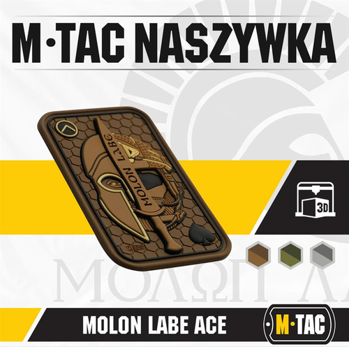 M-Tac - Моральна нашивка - Molon Labe Ace Jacquard - Coyote / PVC - 51127005