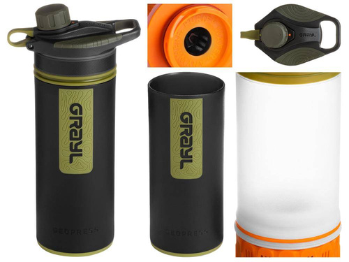 Grayl - Пляшка для фільтрації води GeoPress - 710 мл - чорний / зелений - 400-BLK