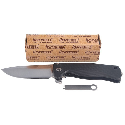 LionSteel - Тактичний ніж SR22A - Sleipner - Чорний - SR22A BS