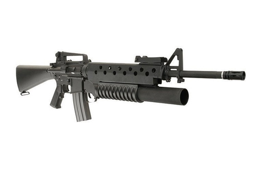 Specna Arms - Replika karabinka SA-G02 ONE™ z granatnikiem M203 - Czarny