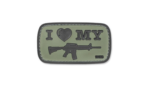 101 Інкорпорейтед. - 3D нашивка - I Love My M4 - Green OD - Нашивки PVC 3D