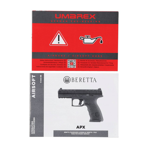 Umarex - Репліка ASG пістолета Beretta APX RDO 6 мм - газ BB - чорний - 2.6515