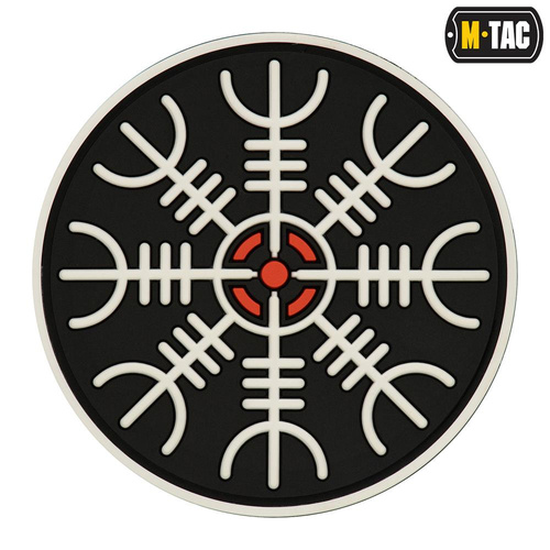 M-Tac - Нашивка 3D PVC Hełm Grozy - чорний / червоний / білий - 51221233