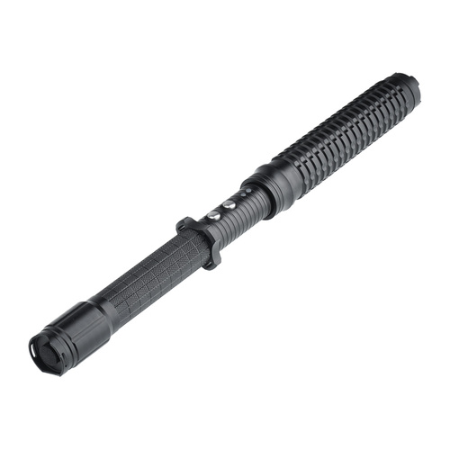 Guard - Електрошокер зі світлодіодним ліхтариком X10 Strobo Baton - алюмінієвий - Чорний - YC-X10