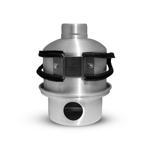 Чайник для виживання - Срібний міні-сталевий туристичний чайник - 0,3 л