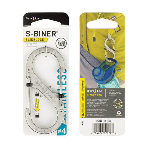 Nite Ize - Карабін S-Biner #4 SlideLock - Сталь - LSB4-11-R3