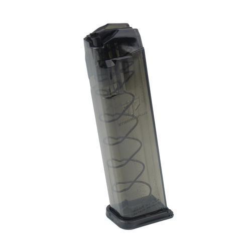ETS - Полімерний магазин для Glock 17 / 19 / 26 / 34 - 9x19 мм - 22 патрони - Carbon Smoke Series - SMK-GLK-9-22