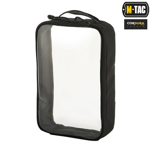 M-Tac - Elite Small прозорий органайзер - 22 х 14 см - чорний - 10147002-S