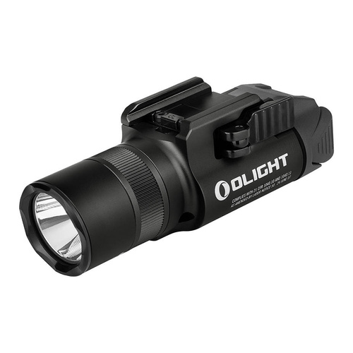 Olight - Світлодіодний тактичний ліхтар з лазерним прицілом BALDR Pro R - 1350 люмен - Зелений лазер - Чорний.
