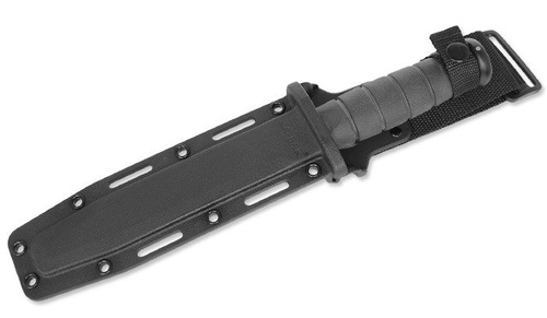 Ka-Bar 1214 - Ніж - чорний зубчастий - піхви з пластику GFN